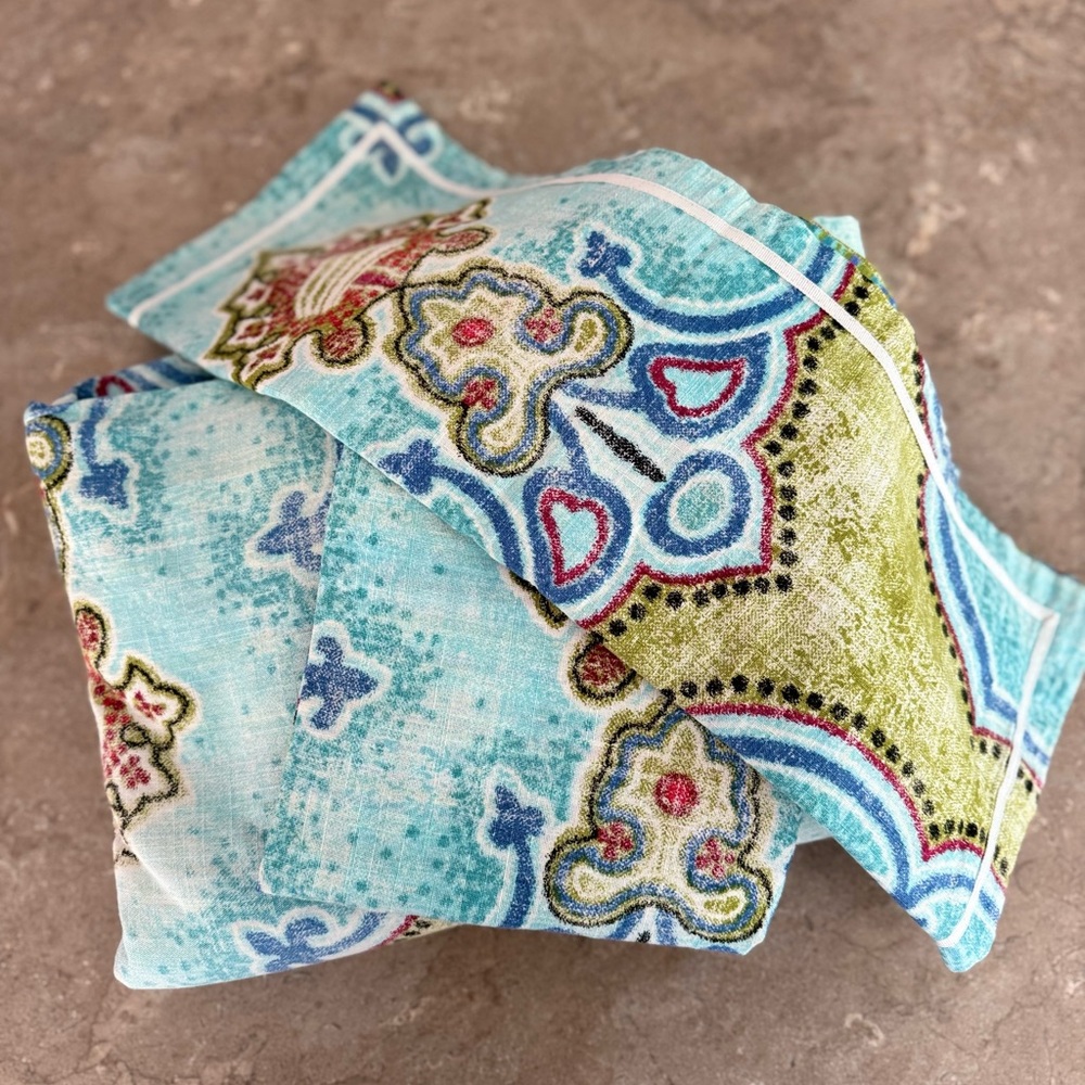 EUROPA Blue and Green Paisley Duvet Cover Set